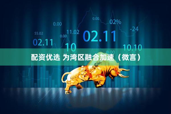 配资优选 为湾区融合加速（微言）